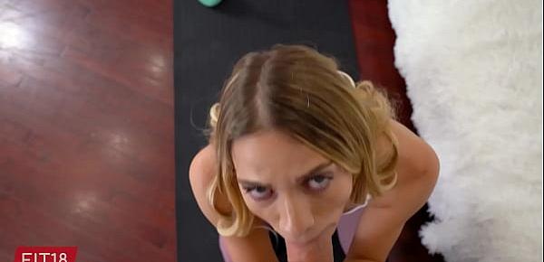  FIT18 - Khloe Kapri - Skinny Blonde With Braces In Yoga Pants Wants To Fuck Casting Agent